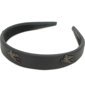 Etro Black Headband with Gold Accents